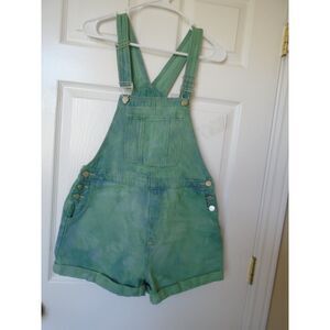 Tie Dyed bib overall cuffed shorts size 32X3